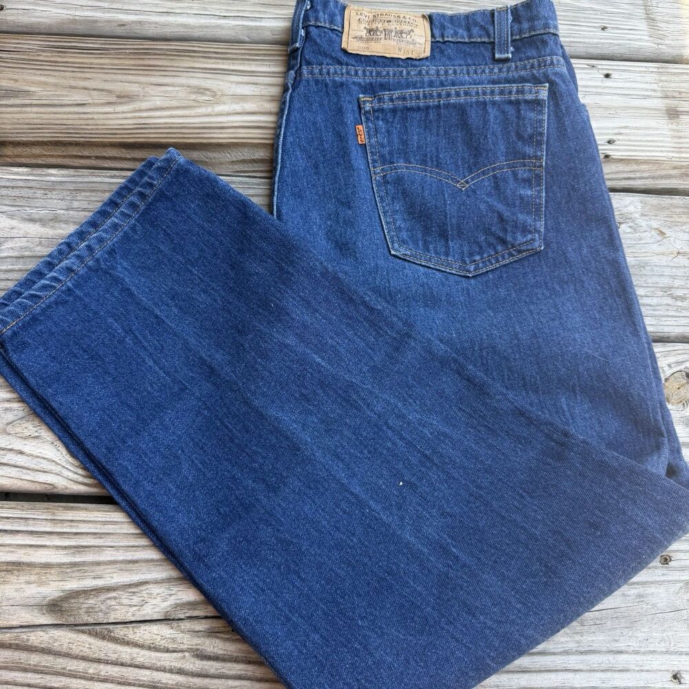 Vintage Levi’s Orange Tab 506 Men 40x30 Blue USA Regular Fit Straight Leg Denim - Picture 8 of 16